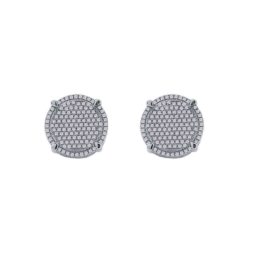 Round shape with an Diamond Cluster Stud Earring ER21351A